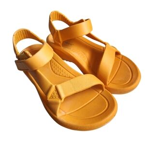 Bamboo Size 7 EVA Sport Sandals Hook And Loop Yellow